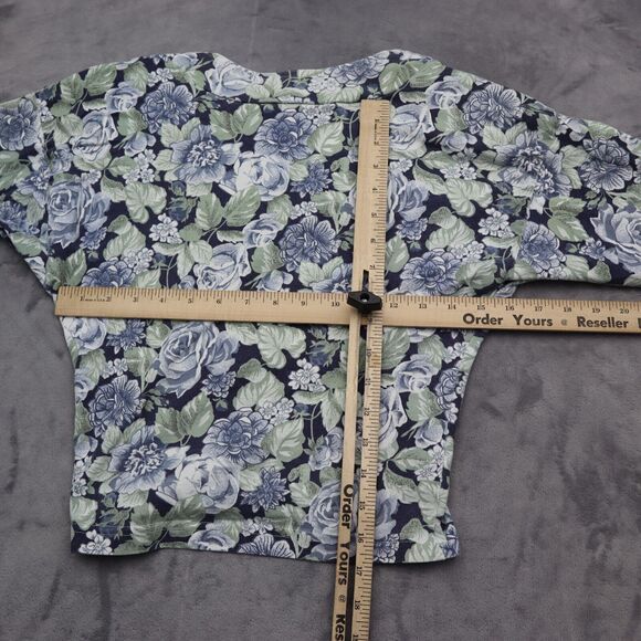 Best American Clothing Co Shirt Womens S Multicolor Floral Cropped Pullover - Picture 3 of 16